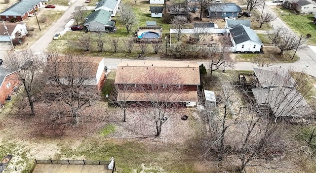 bird's eye view with a residential view