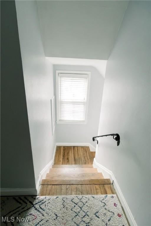 staircase with baseboards