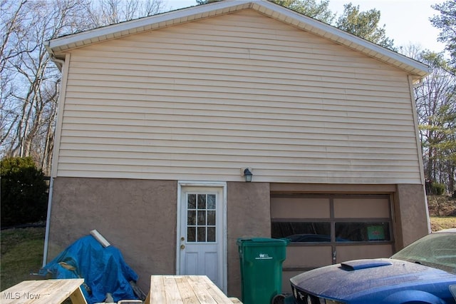 view of property exterior featuring stucco siding