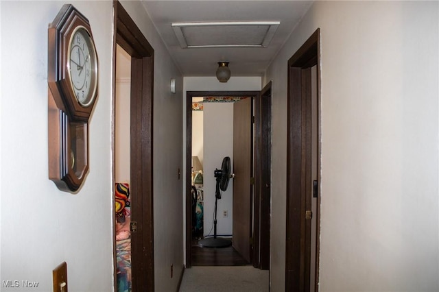 corridor with attic access