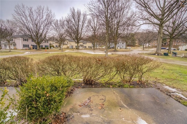 view of yard featuring a residential view