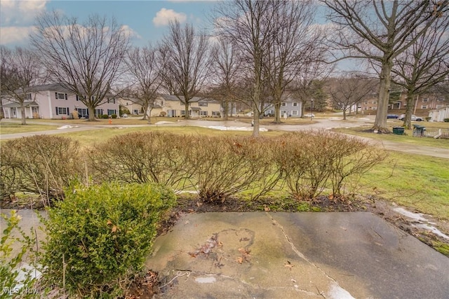 view of yard featuring a residential view