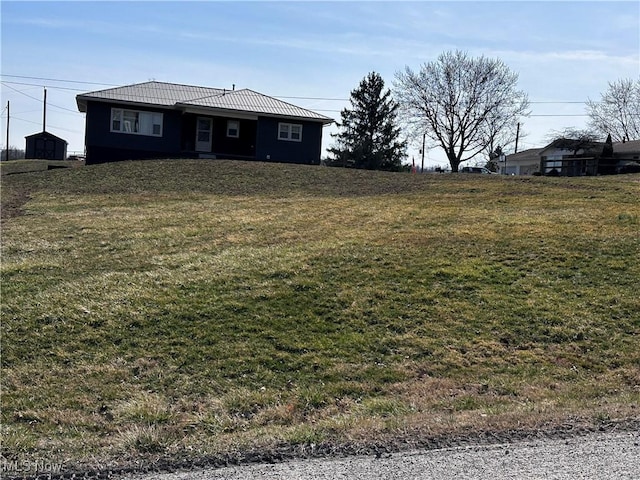 view of single story home