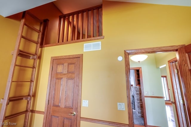 hallway with visible vents