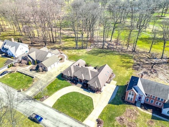 aerial view featuring a residential view