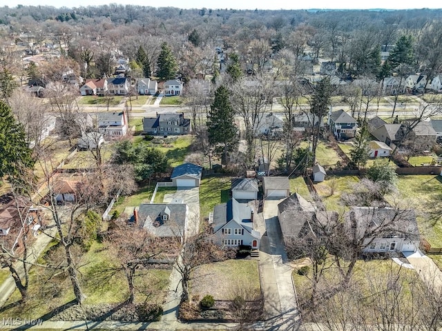 drone / aerial view with a residential view