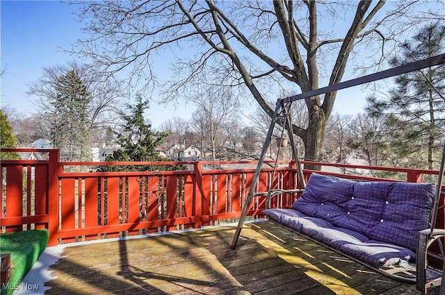 view of wooden deck