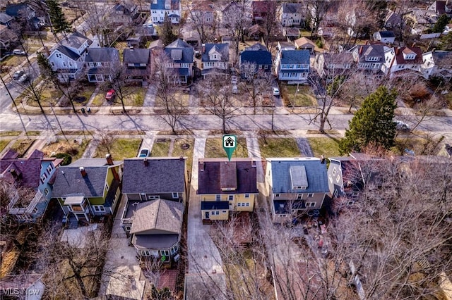 birds eye view of property featuring a residential view