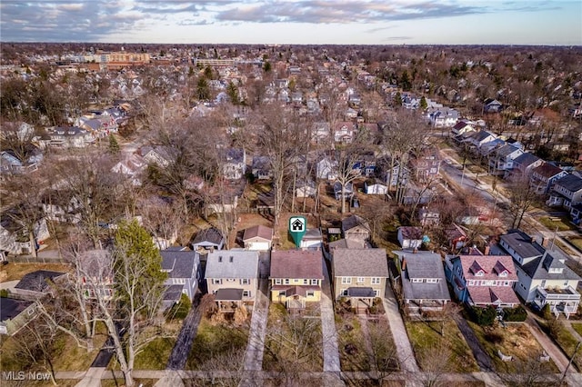 drone / aerial view with a residential view