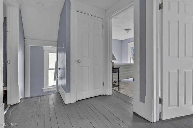 hallway featuring hardwood / wood-style flooring