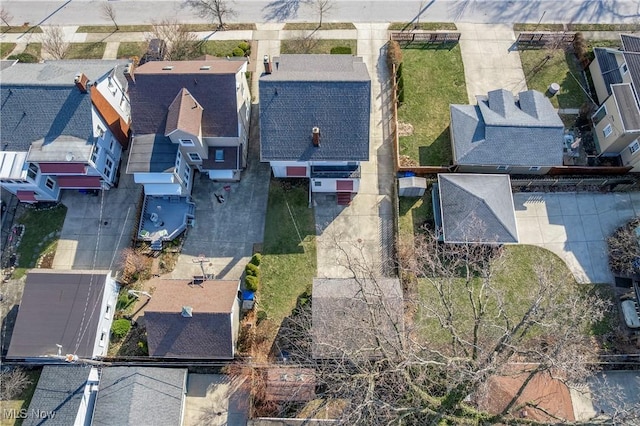 aerial view featuring a residential view