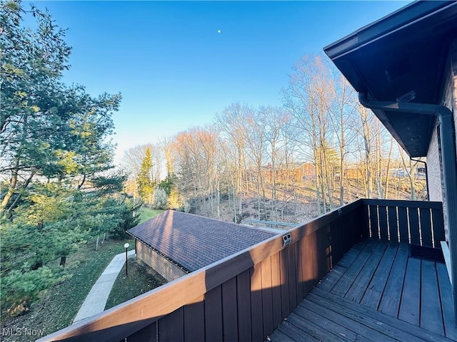 view of wooden terrace