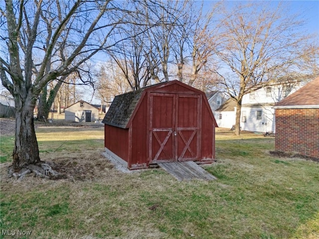 view of shed