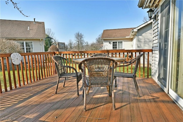 view of wooden terrace