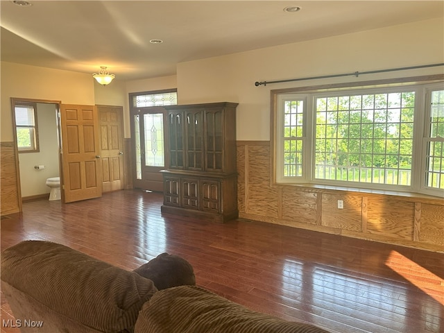 17583 Davis Ridge Rd, Caldwell, OH 43724 - living area with hardwood / wood-style floors and baseboards