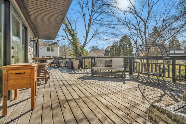 view of wooden terrace