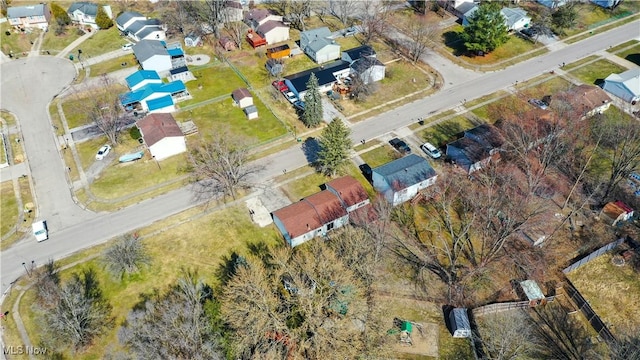 aerial view with a residential view