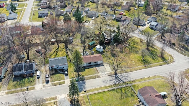 birds eye view of property featuring a residential view