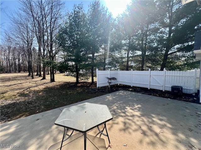 view of patio / terrace with fence