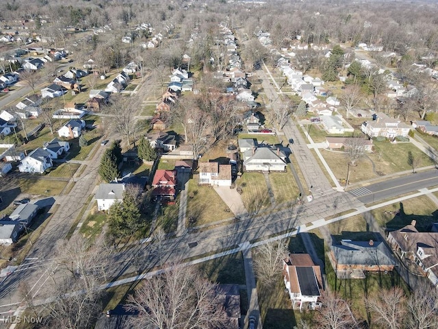 bird's eye view featuring a residential view