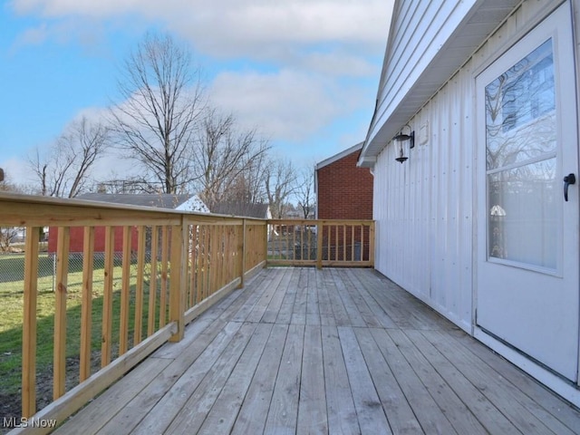 view of wooden terrace