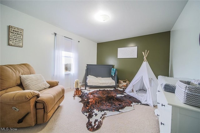 bedroom featuring carpet flooring