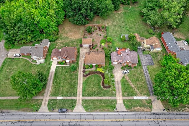 bird's eye view with a residential view