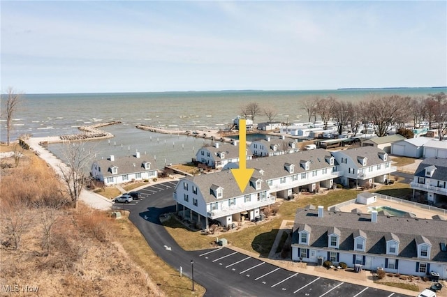 aerial view with a residential view