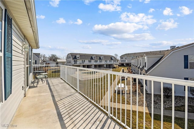 balcony with a residential view