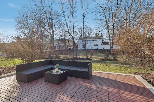 view of patio / terrace featuring outdoor lounge area