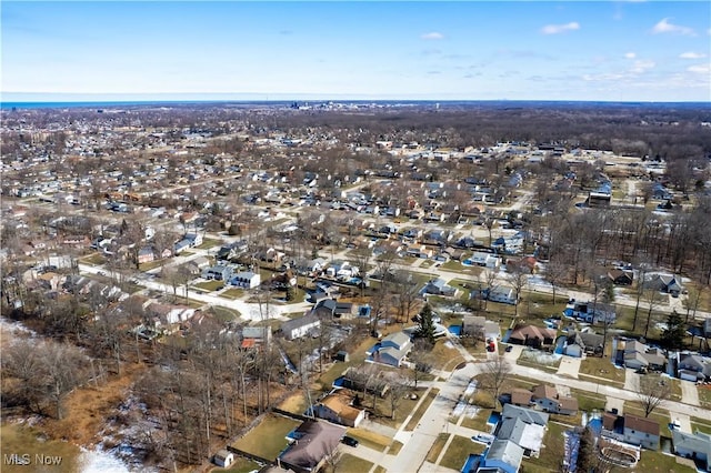 birds eye view of property featuring a residential view