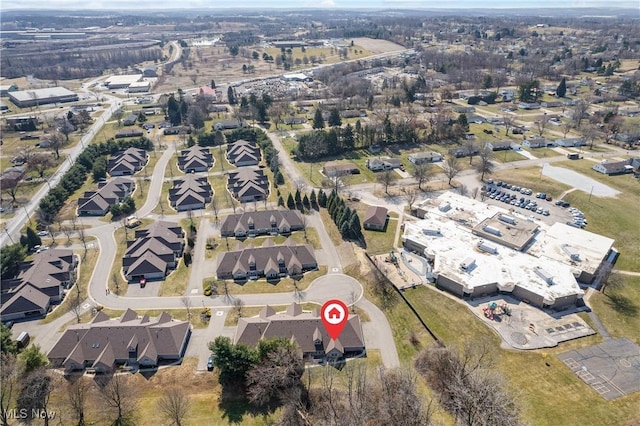 aerial view featuring a residential view