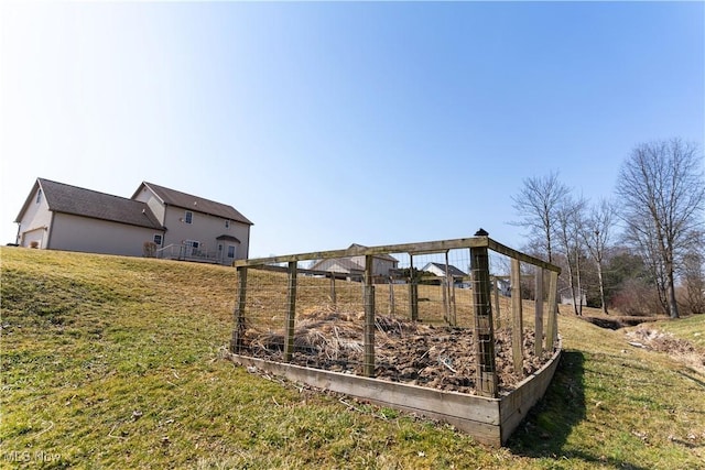 view of yard with a vegetable garden