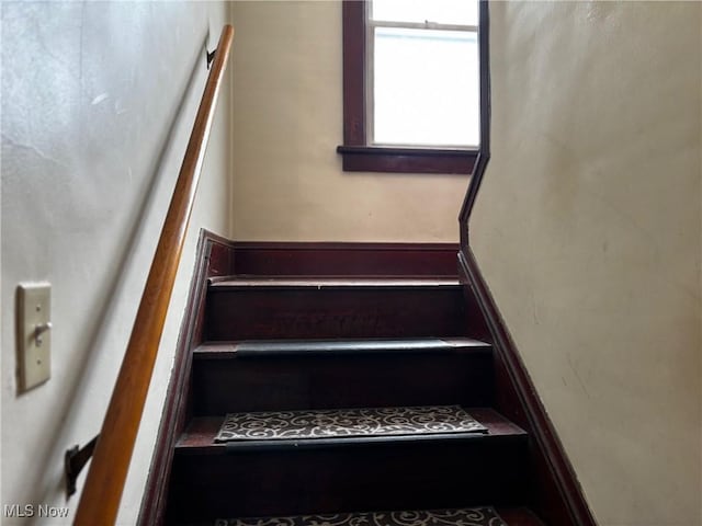 view of stairway