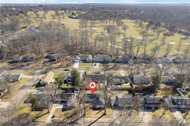 drone / aerial view with a residential view