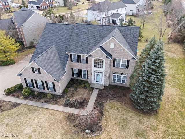 bird's eye view with a residential view