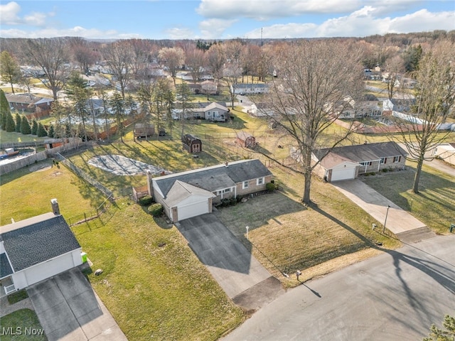 birds eye view of property featuring a residential view