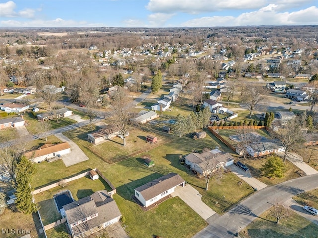 drone / aerial view featuring a residential view