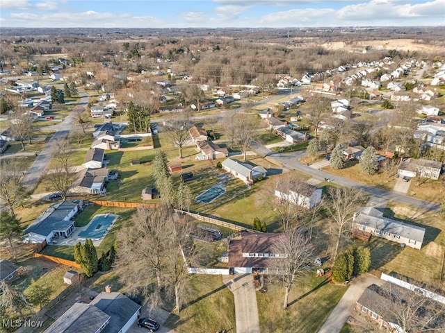 bird's eye view featuring a residential view