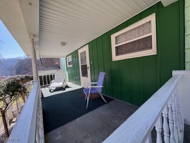 view of patio with a porch