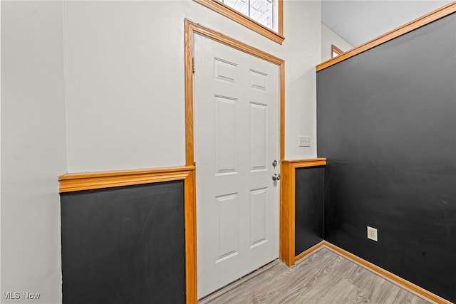 entrance foyer featuring light wood-style floors