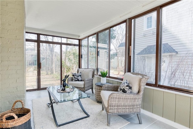 view of sunroom