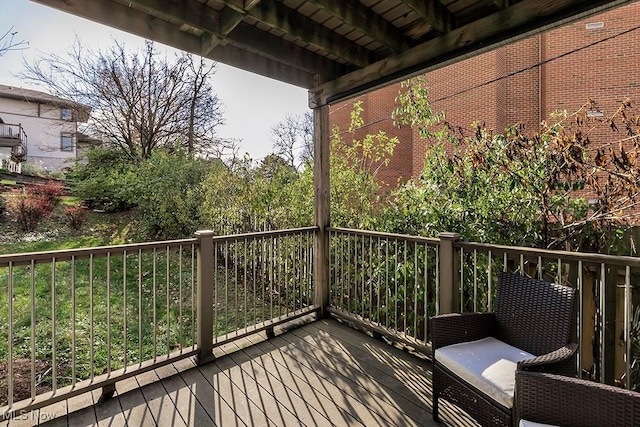 view of wooden deck