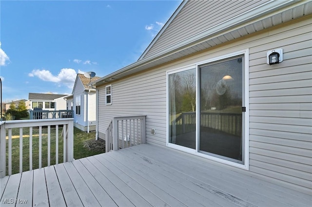 view of wooden deck