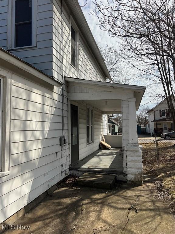 entrance to property with covered porch