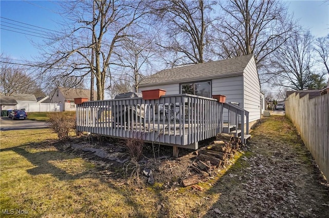 wooden deck with fence