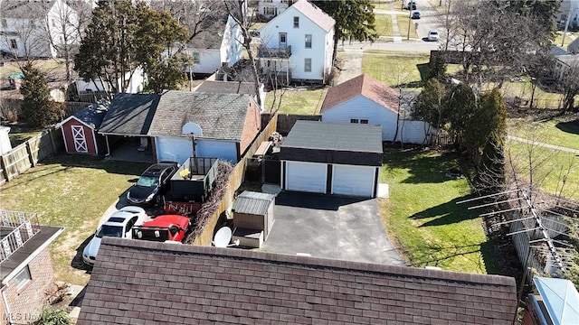 birds eye view of property featuring a residential view