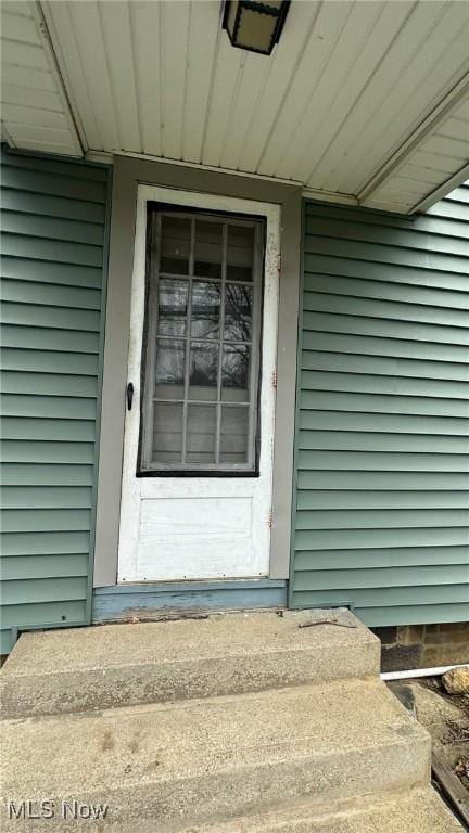 view of doorway to property