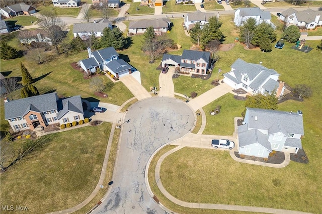 aerial view featuring a residential view