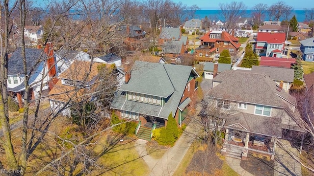 drone / aerial view featuring a residential view